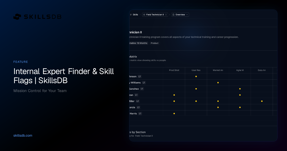 Internal Expert Finder & Skill Flags | SkillsDB