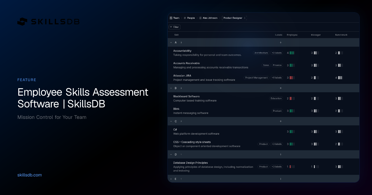 Employee Skills Assessment Software | SkillsDB