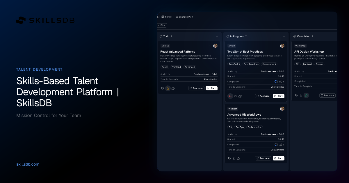 Skills-Based Talent Development Platform | SkillsDB