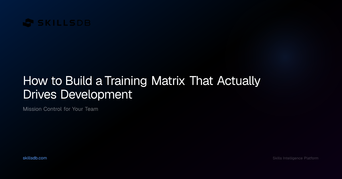 How to Build a Training Matrix That Works