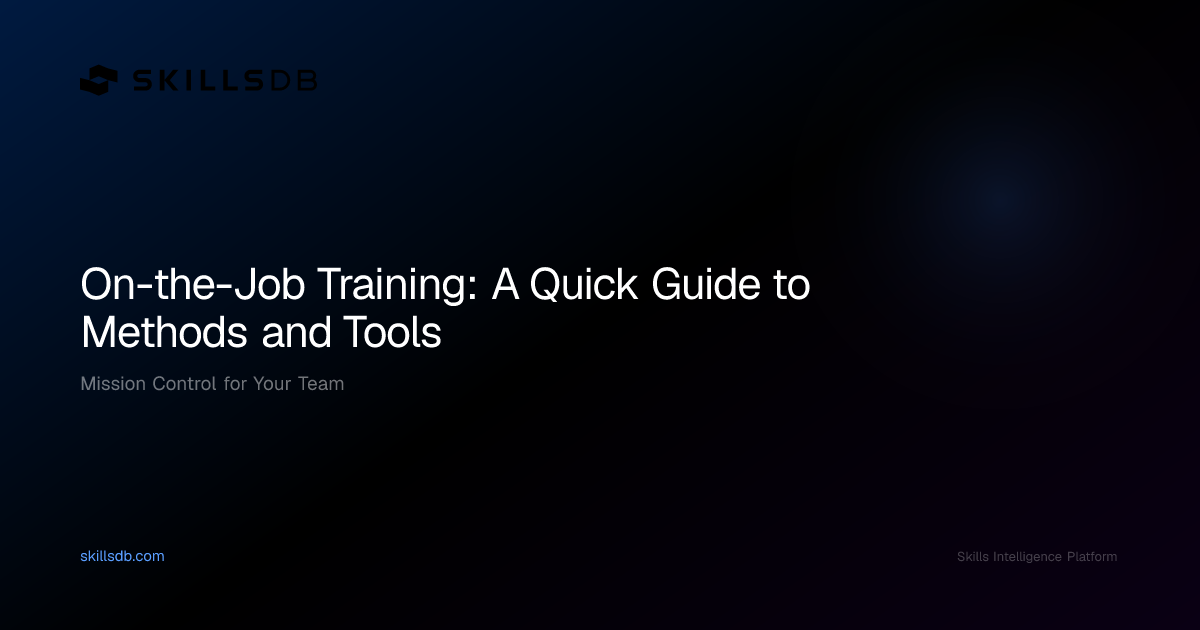 On the Job Training: Best Methods for Employee Learning