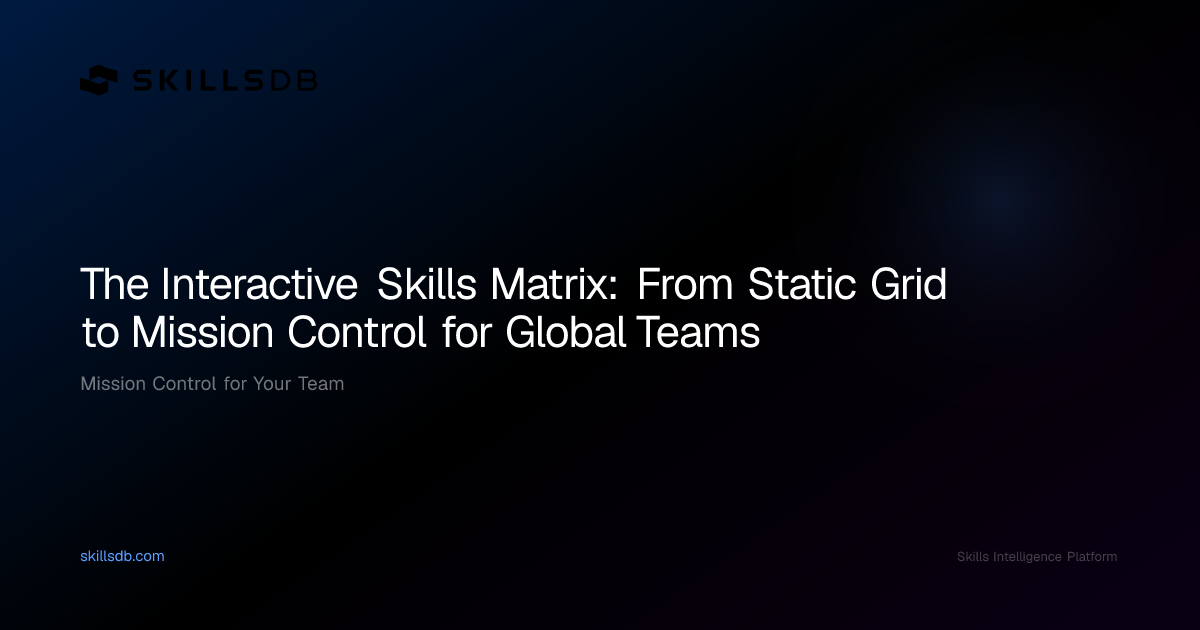 Interactive Skills Matrix Software | SkillsDB